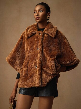 Vesra 女士休闲加厚连帽羊毛夹克