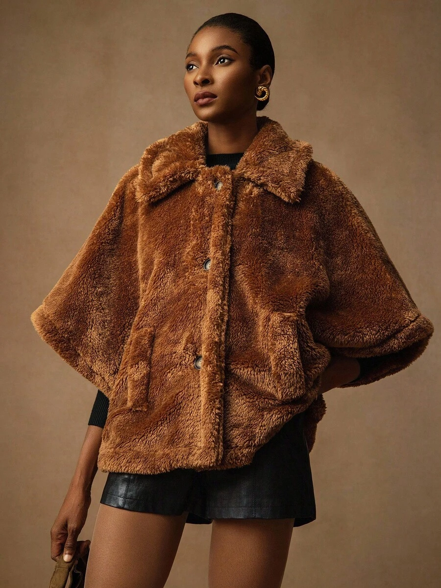 Vesra Women's Casual Thickened Hooded Fleece Jacket