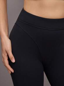 Activina Leggings sin costuras de cintura alta de unicolor para mujer - Negro - Ver 7