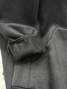 SHEIN 青少年男童休闲宽松舒适百搭纯色卫衣，纯色卫衣，卫衣，卫衣，冬季，秋季，所有款式，秋季上衣 - 深灰色 - 查看 7