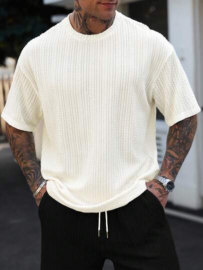 Manfinity Homme Maglietta casual da uomo stile vacanza, con collo rotondo e maniche corte, perfetta per una vacanza alle Hawaii, come anche per festival musicali e uso quotidiano, un ottimo regalo per fidanzati o mariti. Adatta per essere abbinata in tutte le stagioni, in particolare in primavera e in estate.