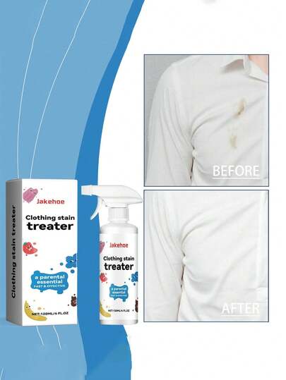 SHEIN 2pcs Laundry Stain Remover For Clothes,Stain Treater,Stain Removing Spray,Clothing Oil Stain Cleaner,Collar Sta/In R.Em/Oval Spray,Wipe Out Sta/In Re/Mover,Fabric Sta/In Re/Mover