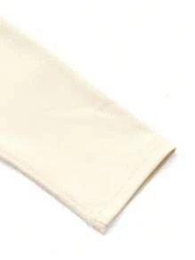 GlowEve Áo thun nữ tay dài thiết kế xoắn màu trơn, xếp ly thời trang thanh lịch - Màu be - Xem 4