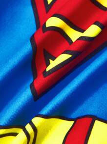 SUPERMAN X SHEIN 1 件电影角色角色扮演宠物连体衣、家居服、睡衣、猫/狗衣服，尺码 XXS-XXXXL、特小号、特大号，角色扮演 - 藍色 - 查看 4