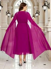 Ellevyn Váy cỡ lớn cho nữ, phù hợp cho mùa xuân, mùa hè, mùa thu, mùa đông, tay dài, màu đỏ hồng, trang phục Halloween thanh lịch, trang phục hòa nhạc, trang phục lễ hội cho phụ nữ, trang phục đi chơi đêm, váy cho phụ nữ, váy cỡ lớn cho phụ nữ - Màu Hồng Tươi - Xem 9