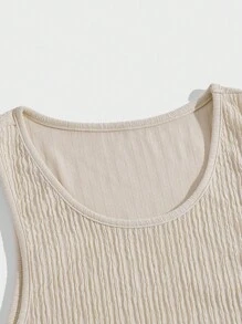 Manfinity Homme Men Solid Tank Top & Pants, Men's Muscle Outfit Set, Men 2 Pieces Set Plus Size Tank, Men Sleeveless Outfits