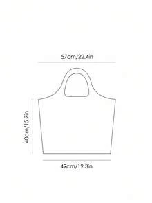 WB Horror X SHEIN 1 Túi mua sắm gấp gọn in hình mặt nạ hoạt hình, Túi tote có túi đựng kèm theo Túi có dây xích hạt, Có thể treo trên ba lô, Mặt nạ bóng chày, Halloween, Túi Halloween hoàn hảo cho bữa tiệc sang trọng kết hợp với trang phục Halloween, Quà tặng Halloween tuyệt vời nhất cho phụ nữ - Nhiều màu - Xem 7