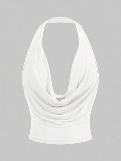 Sweetina Women Scoop Neck Sleeveless Cropped Y2K Red Sexy Top, Stylish Plain Color