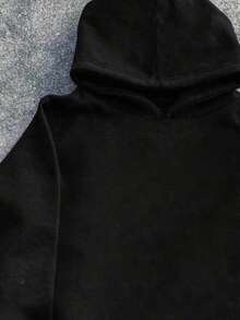 SHEIN Bolty Teen Boy Casual Minimalist Y2K Retro Car Graphic Sweatshirt, Hip Hop & Streetwear Style, Suitable For Autumn - Black - View 4