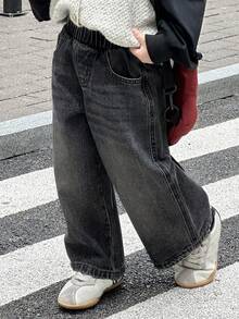 DAZY Kids Boys' Loose Straight Leg All-Match Jeans Pants, Fall