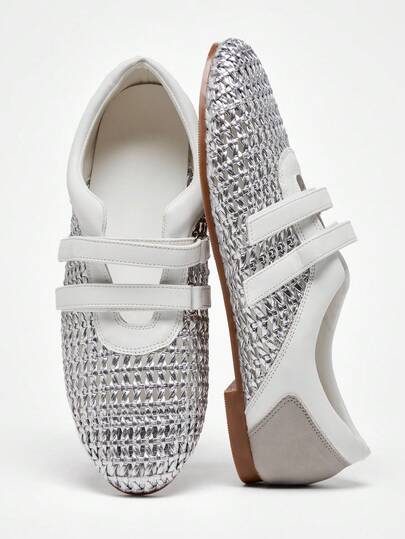 Solezae Zapatillas de ballet inspiradas en diseñadores para mujer - Híbrido casual | Diseño tejido transpirable | Comodidad en la nube todo el día