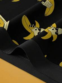 Happy Jammies 男式香蕉印花松紧腰休闲平角内裤 - 黑色 - 查看 3