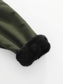 Sparklyn Teenage Boys' Outdoor Sport Thickened Hoodie Jacket, Color Blocking Fall Winter