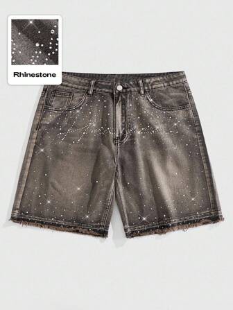 Street Life Herren modische Denim-Shorts mit Tasche und Destroyed-Effekt