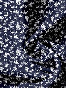 EMERY ROSE 大码简约碎花休闲衬衫，适合夏季 - 寶藍色 - 查看 5