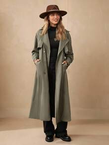 Wildy Double Breasted Belted Trench Coat