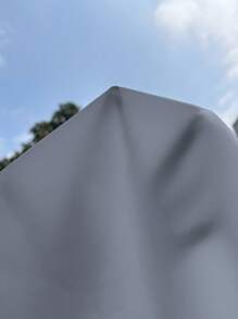 SHEIN LUNE Solid Asymmetrical Neck Petal Sleeve Blouse - Blue - View 6