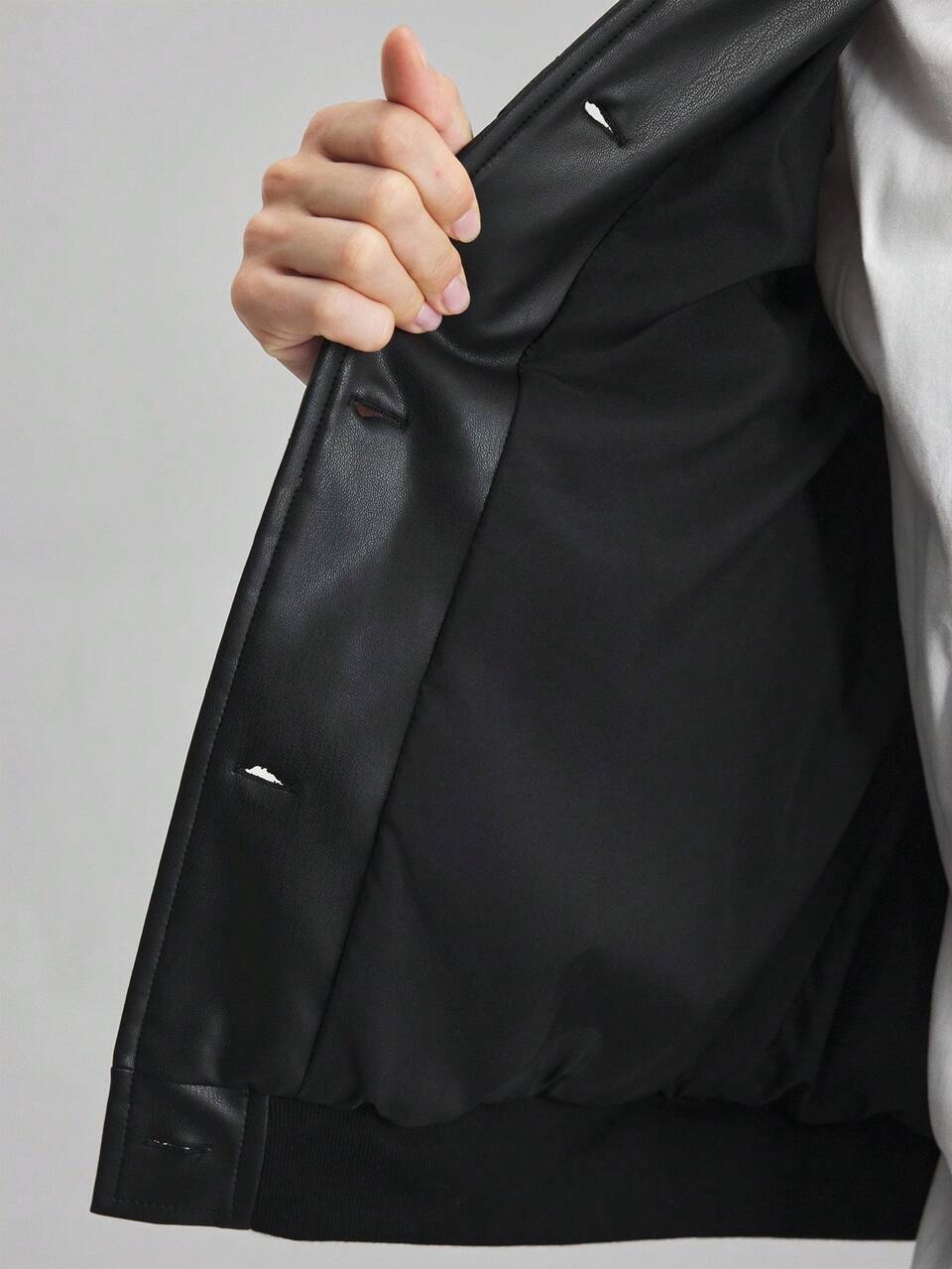 Women's Black Autumn Casual Chic Everyday Solid Jacket,Versatile Quilted Street Style,Sophisticated Modern Urban Office Wear Old Money Commuting