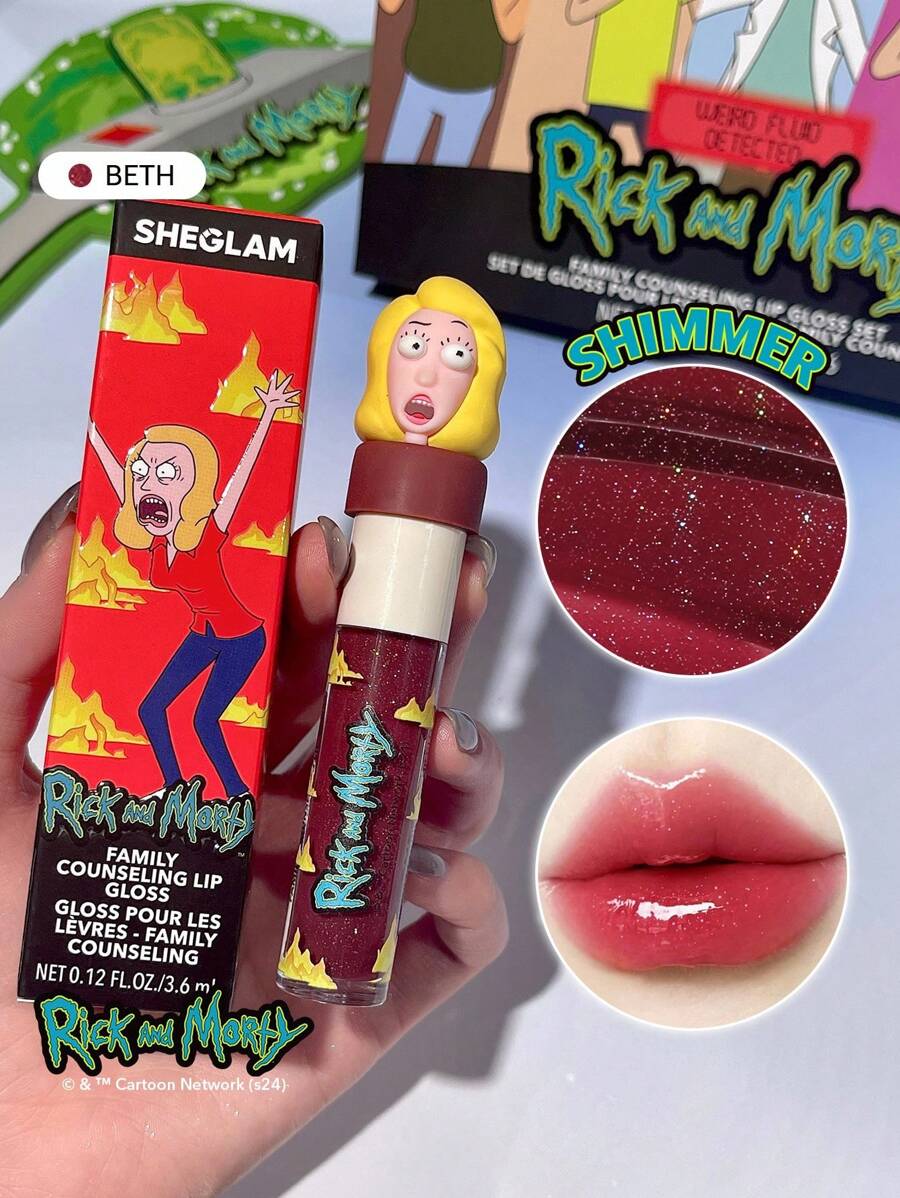 Rick and Morty X SHEGLAM Brillo De Labios Family Counseling-Beth Moisturizing Shimmer Dark Plum High Shine LáPiz Labial LíQuido Vegano Sin Fragancia No Pegajoso Brillo De Labios InstantáNeo Apto Para Personas Con Labios Secos Maquillaje De Labios GraduacióN CumpleañOs Vacaciones Verano OtoñO Y2K Elegante Moda Mujeres NiñAs Marca Maquillaje CosméTico Belleza Fiesta Playa Viaje Camping Aire Libre Escuela Campus ExcursióN Festivales DecoracióN Regalo Presente Rosa Chica Cosplay Mejor Color Encanto Vibra