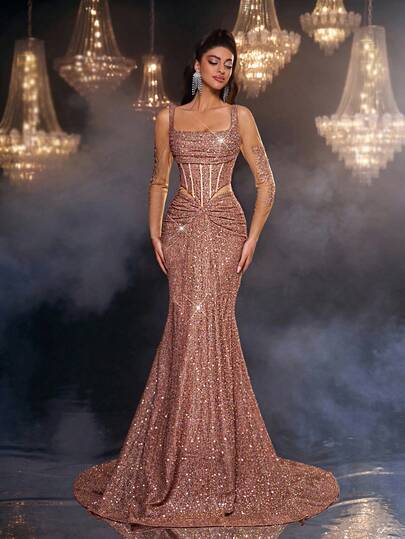 Glamrae 女士礼服和晚礼服，秋季连衣裙