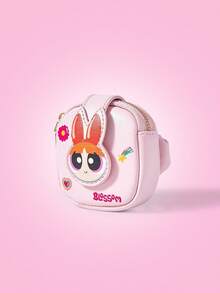 THE POWERPUFF GIRLS X SHEIN Women's Fashion Cute Blossom Pattern Wristlet Wallet, Coin Purse