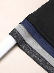 SHEIN 4件套男士字母腰带休闲平角内裤 - 彩色 - 查看 4