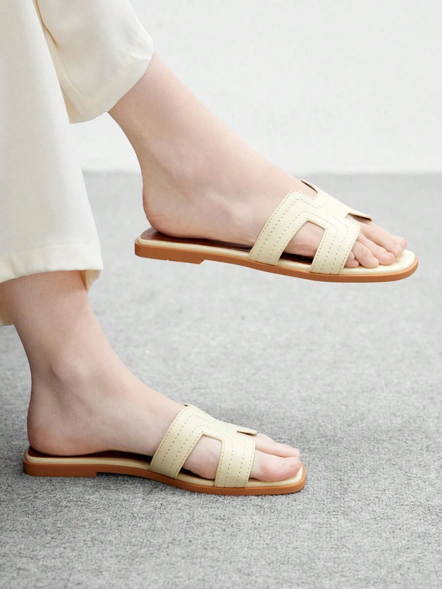 CUCCOO BIZCHIC Women's Casual Open Toe Comfortable Flat Sandals For Daily Wear