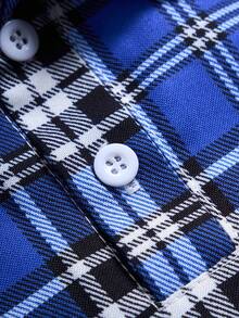 PAVTROS 男士格子印花 Polo 衫 - 彩色 - 查看 7