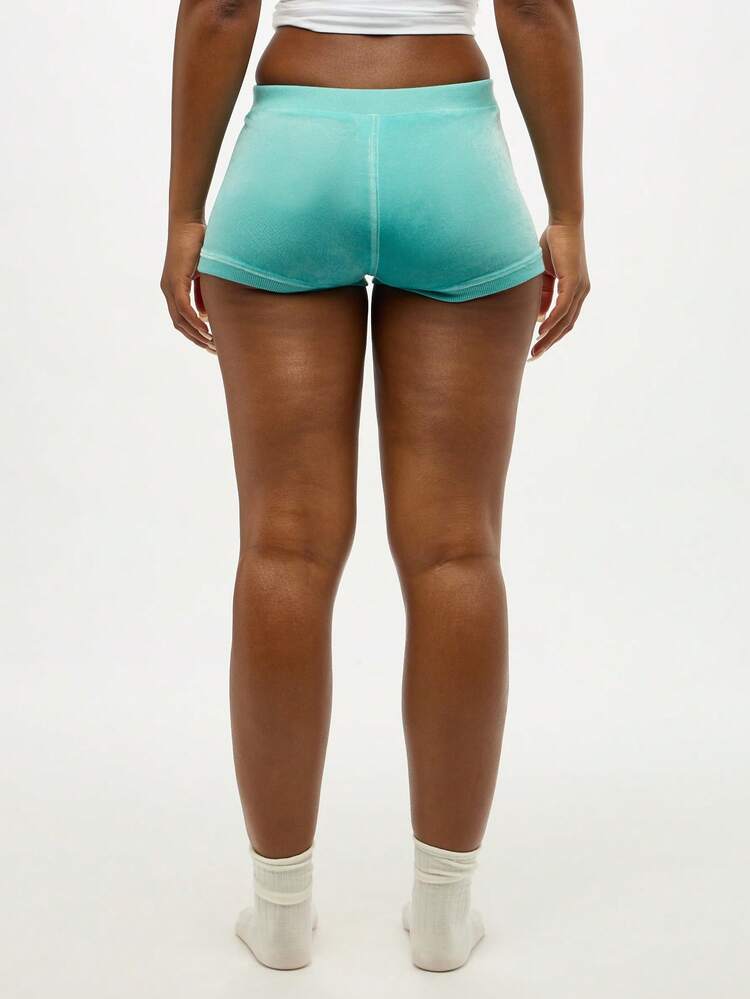 SUMWON WOMEN 伸縮性ウエストバンド付きベロアブーティーショーツ