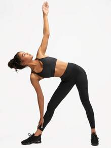 GLOWMODE 24" FeatherFit™ 7/8 Xà cạp yoga Kéo dài Cao Dây thắt lưng Khỏe mạnh Quần tất Với Trở lại Túi điện thoại - màu đen - Xem 6