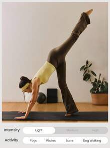 GLOWMODE FeatherFit™ Full Underarm Hip Length Square Neck Basic Tank Top Low Impact Yoga Pilates Studio Daily Removable Cups Valentine's Day