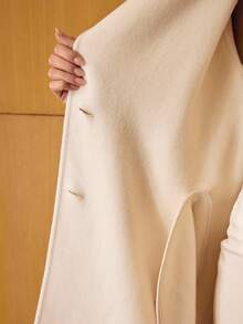 MOTF PREMIUM WOOL BELTED OVERCOAT - White - View 9
