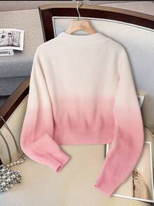 GlowEve CURVE 春季浪漫渐变粉色针织开衫 - 彩色 - 查看 2