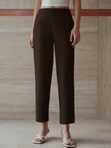 MOTF PREMIUM SLANT POCKET TAPERED LEG PANTS - Coffee Brown - View 4