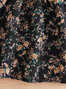 Emery Rose Kids Emery Rose Kids 少女 LUNE 花卉印花灯笼袖荷叶边下摆连衣裙，法式花卉，仙女裙，田园风，秋冬，少女 Dusty 花卉印花荷叶边袖荷叶边下摆连衣裙。宽松休闲圆领长袖荷叶边下摆中长连衣裙，可爱动物图案，适合度假和上学日常，姐妹装，母女搭配。 - 黑色 - 查看 4