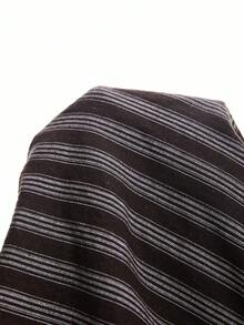 LYSMO 女式竖条纹V领长袖休闲连衣裙 - 彩色 - 查看 6