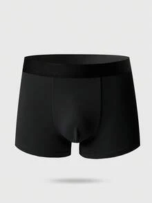 Manfinity Underwear&Sleepwear Basics 10pcs/Pack Men's Comfortable Solid Color Boxer Briefs Men Black Boxer Briefs Pack Of Panties Black Underwear Black Panties 10 Piece Underwear Set - Black - View 3