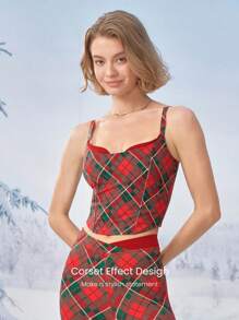 GLOWMODE FeatherFit™ 聚拢舒适欢呼双层背心圣诞节假期冬季低冲击瑜伽日常