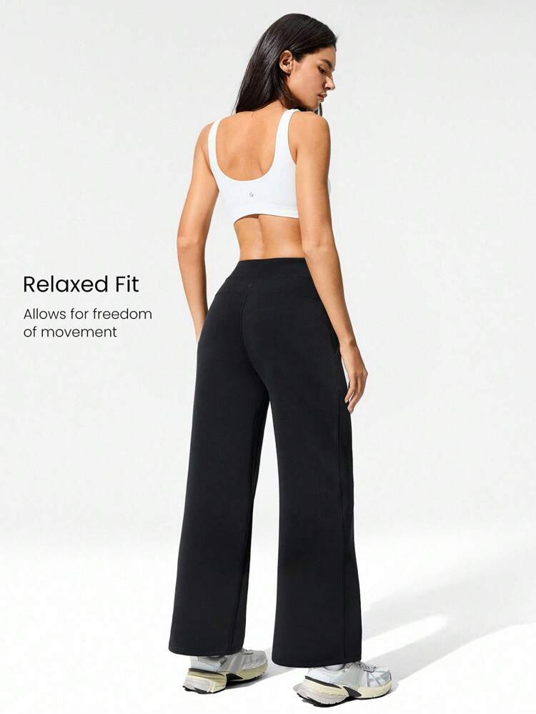 Modal Silky Smooth Petite Wide Leg Active Pants Daily Casual Wear Full Autumn Fall Winter