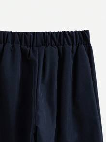 Elladie kids Young Girl Waist Button Design Toothpick Striped Wide Leg Loose Pants Fall Winter