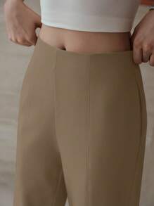 MOTF PREMIUM SOLID SLANT POCKET TAPERED PANTS - Mocha Brown - View 5