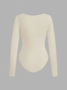 SHEIN EZwear 3件套女士方领长袖紧身衣套装 - 彩色 - 查看 5