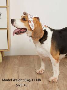 PETSIN Sombrero lindo con estampado de dibujos animados para mascotas para Halloween - Blanco - Ver 2