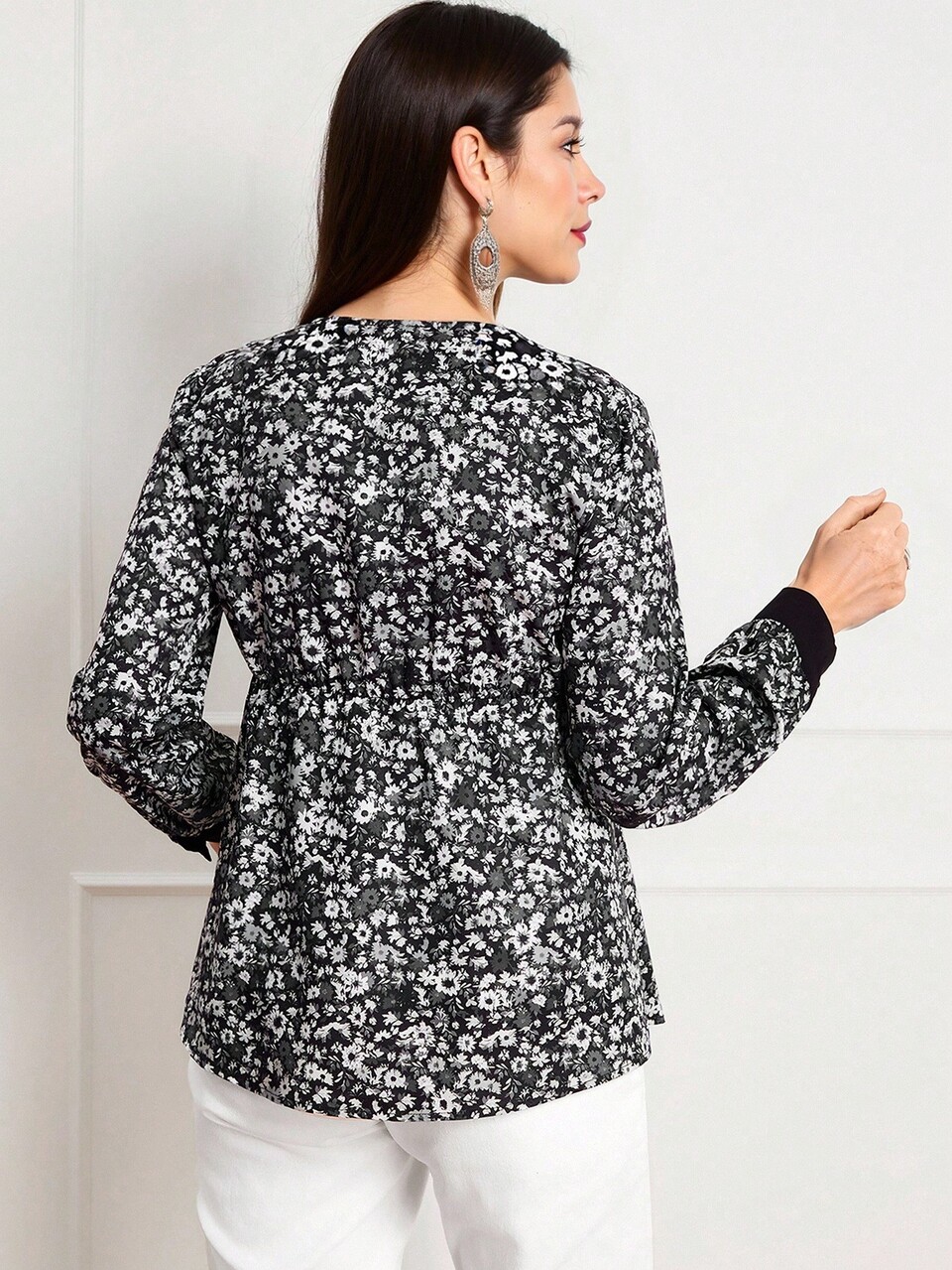 Wedding Guest Dress Women Valentine's Day Women's Solid Color Button Front Long Sleeve Casual Shirt
