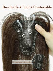 10 英寸女士髮飾真人發片適合頭髮稀疏女士 - S3 - 查看 7