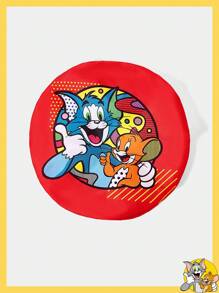 TOM & JERRY X SHEIN Cute Cartoon Pattern Fashionable Shower Cap, Red - Red - View 1