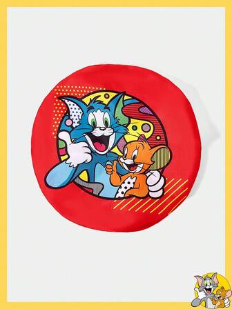 TOM & JERRY X SHEIN Cuffia da doccia alla moda con motivo a cartoni animati carini, rossa