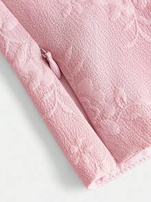 lacRébo Top de tirantes rosa con textura floral y efecto de sujetador interior contrastante, top lindo de otoño para salir, atuendo para una cita nocturna - Rosa - Ver 9