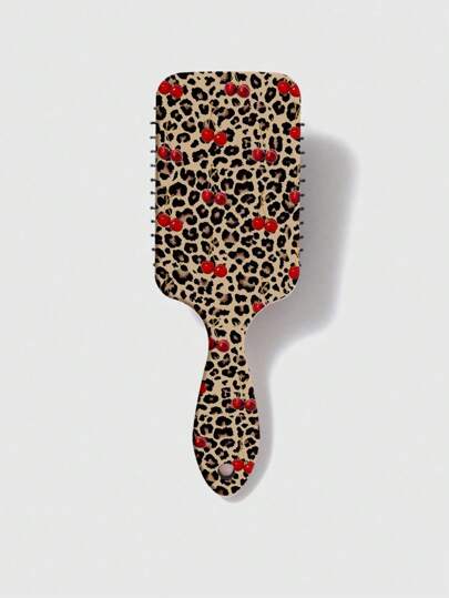 ROMWE Kawaii Bowknot Leopard Print Air Cushion Massage Hair Brush