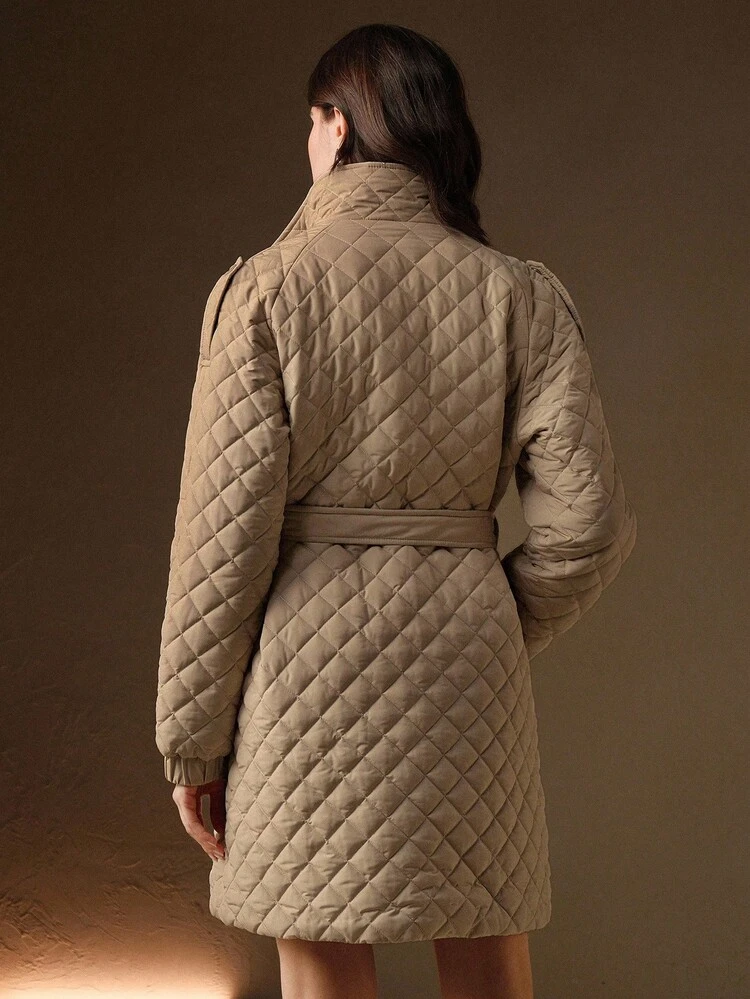 Women's Long Padded Coat, Suitable For Autumn, Fall, Winter, Going Out, Elegant, Formal, Party, Chic, New Year, Women's Winter Coat, Christmas, Work, Graduation